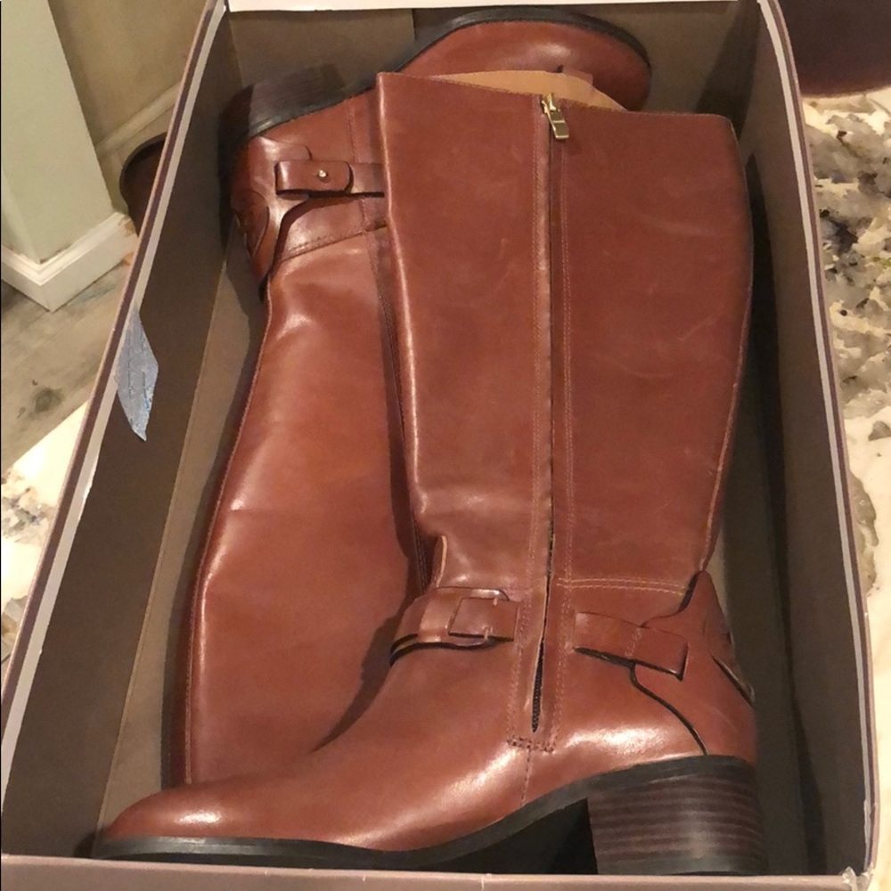 Size 7.5 m Franco Forti tall boot / cognac